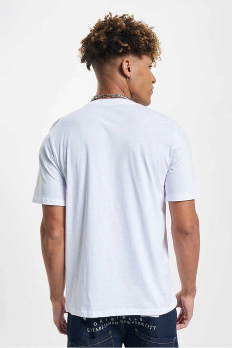 Jack & Jones Erkek Jorjoshua Baskı Detaylı Bisiklet Yaka T-Shirt 12228257 Beyaz - 5