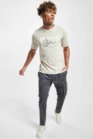 Jack & Jones Erkek Jorjoshua Baskı Detaylı Bisiklet Yaka T-Shirt 12228257 Taş - 2