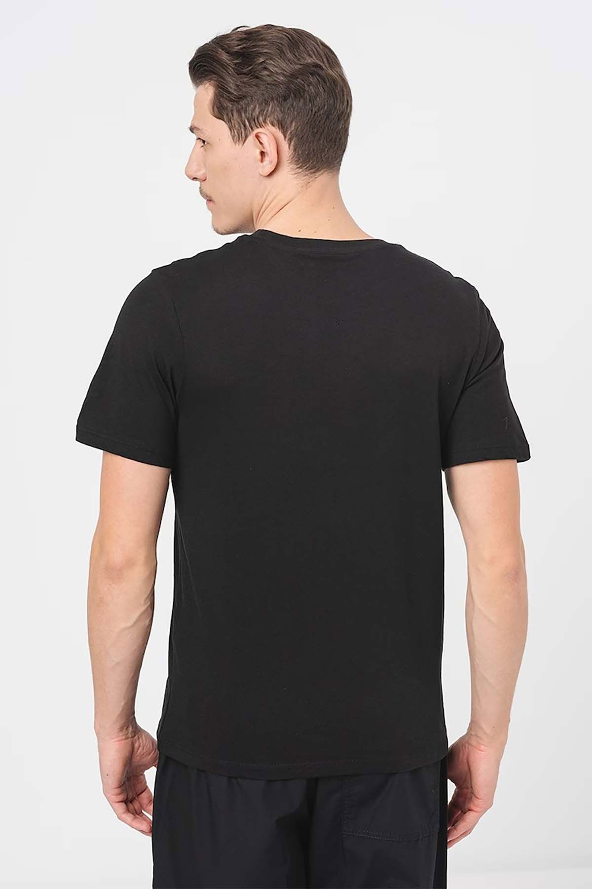 Jack & Jones Erkek Jorlafayette Baskı Detaylı Bisiklet Yaka %100 Pamuk T-Shirt 12255640 Siyah - 3