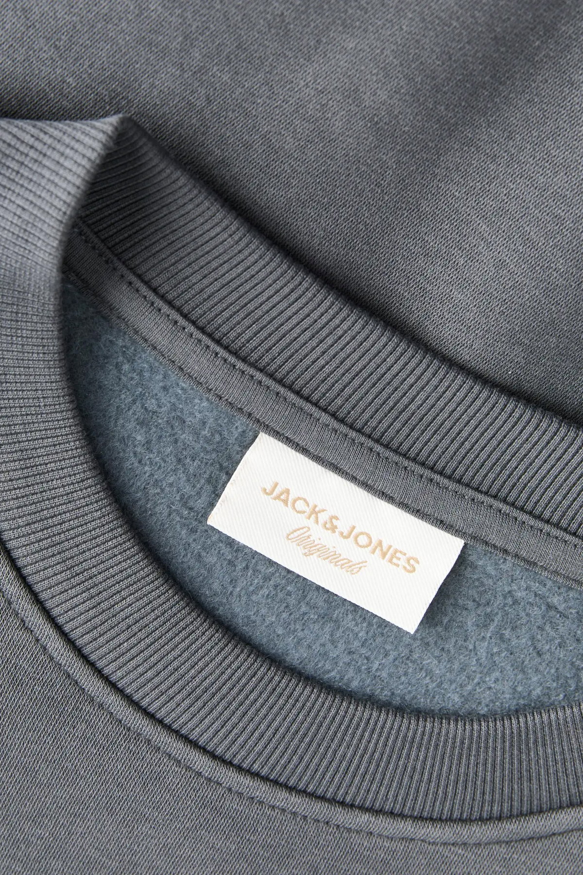 Jack & Jones Erkek Jorlogo Rahat Kalıp Bisiklet Yaka Sweatshirt 12290659 Asfalt - 4