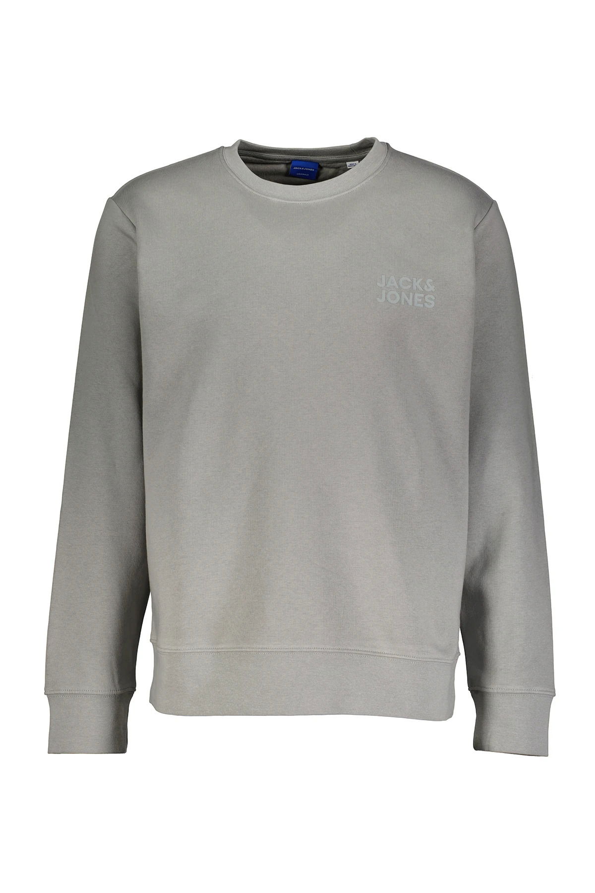 Jack & Jones Erkek Jorlogo Rahat Kalıp Bisiklet Yaka Sweatshirt 12290659 Gri - 1