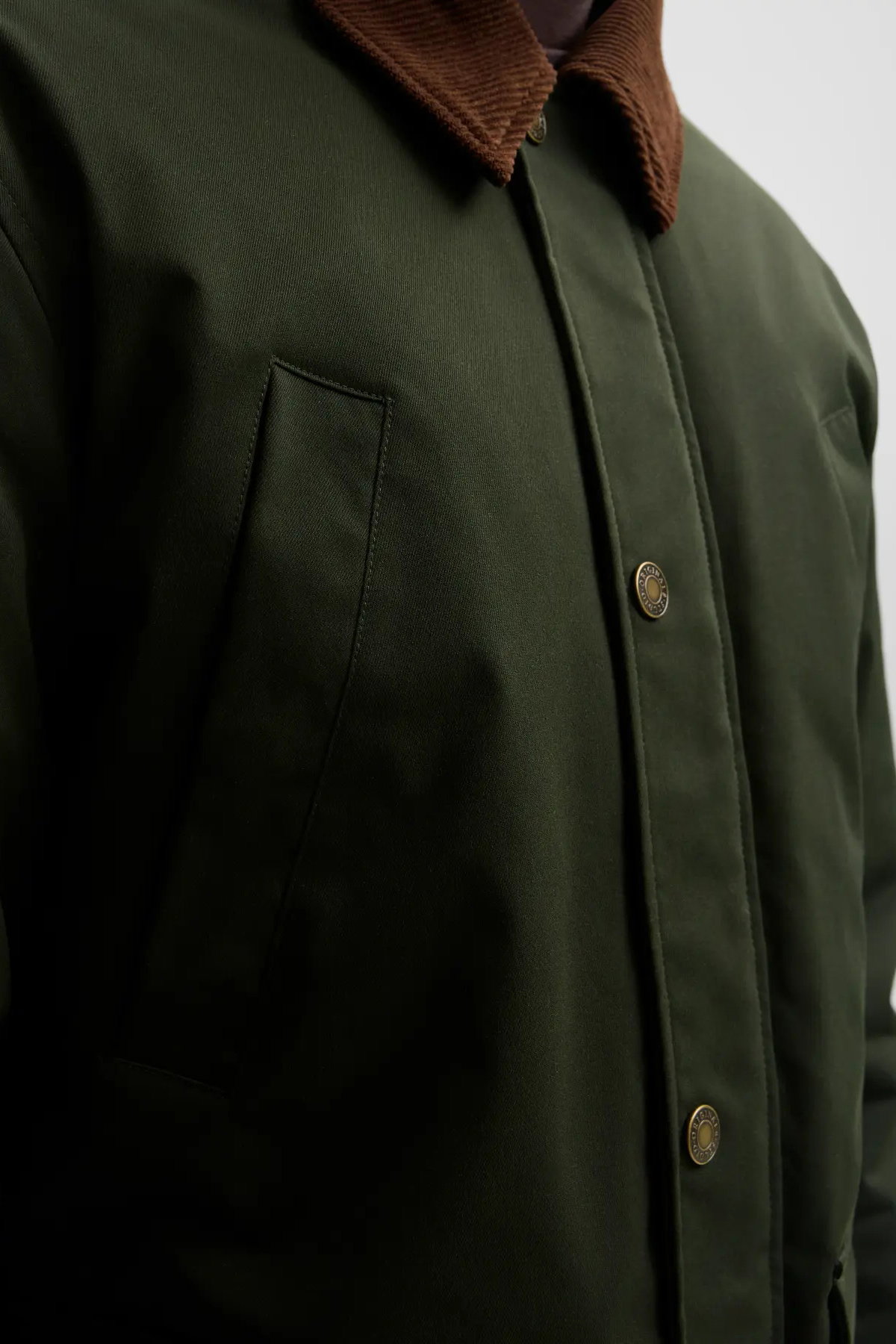 Jack & Jones Erkek Jornorrebro Çıt Çıt ve Fermuar Kapamalı Gömlek Yaka Mont 12301609 Haki - 3