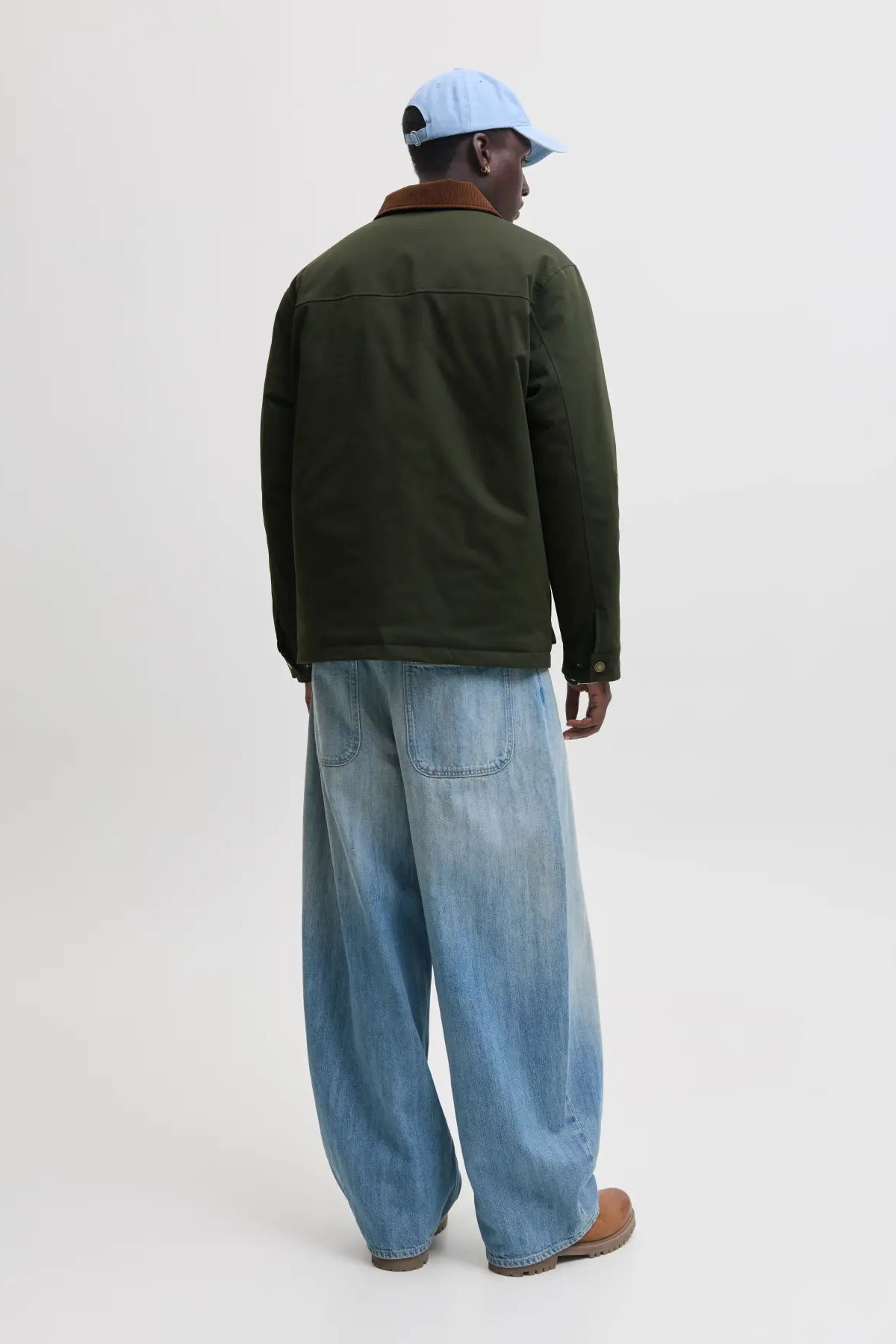 Jack & Jones Erkek Jornorrebro Çıt Çıt ve Fermuar Kapamalı Gömlek Yaka Mont 12301609 Haki - 5