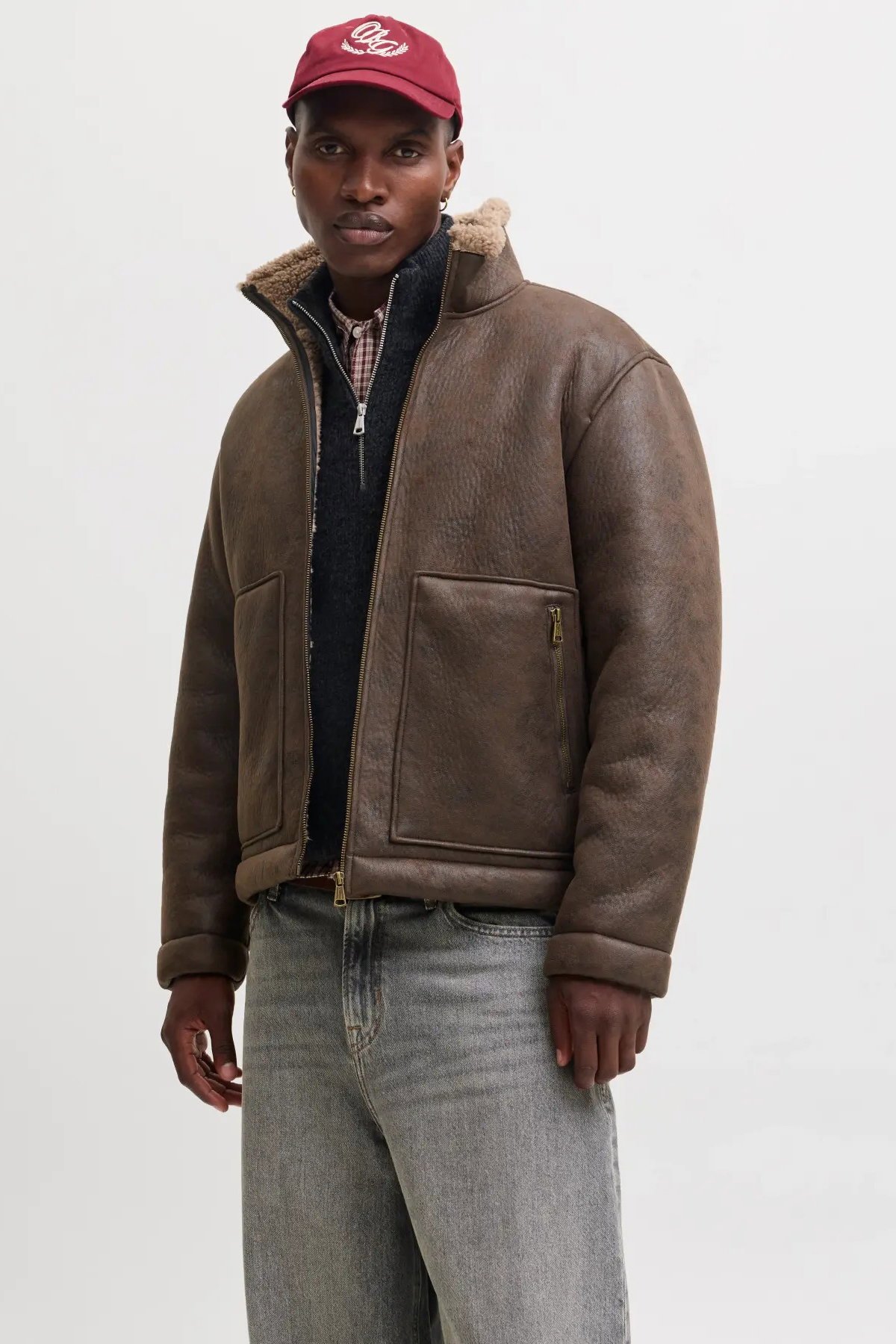 Jack & Jones Erkek Jorsalamanco Kürklü Yaka Napa Mont 12303001 Çikolata Kahve - 1