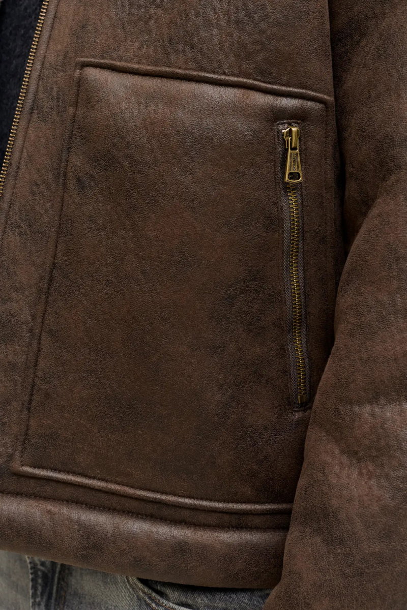 Jack & Jones Erkek Jorsalamanco Kürklü Yaka Napa Mont 12303001 Çikolata Kahve - 3