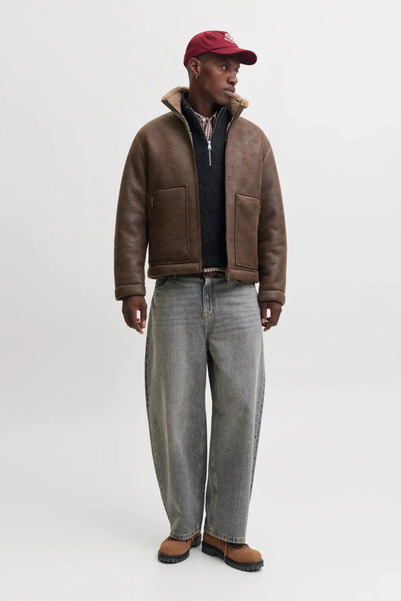 Jack & Jones Erkek Jorsalamanco Kürklü Yaka Napa Mont 12303001 Çikolata Kahve - 4