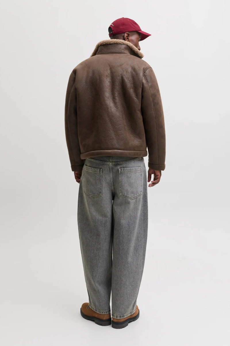 Jack & Jones Erkek Jorsalamanco Kürklü Yaka Napa Mont 12303001 Çikolata Kahve - 5