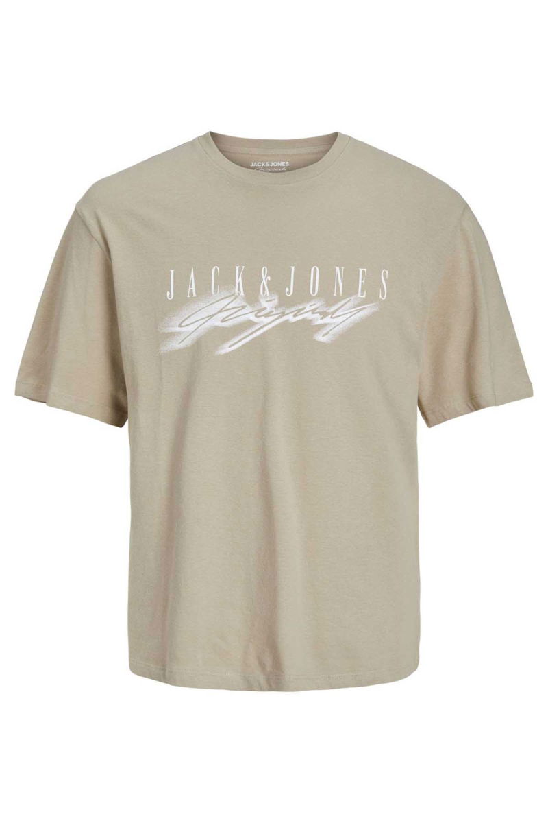 Jack & Jones Erkek Jorscrıpt Baskı Detaylı T-Shirt 12230179 Bej - 7