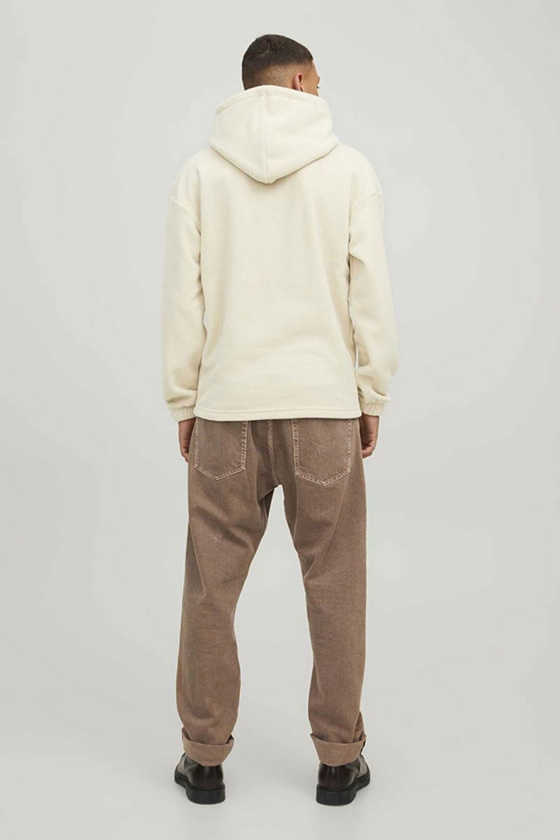 Jack & Jones Erkek Jorslope Fleece Polar Sweatshirt 63412216573 Bej - 5