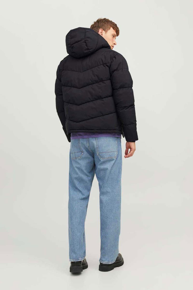 Jack & Jones Erkek Jorvesterbro Kapüşonlu Su Geçirmez Puffer Mont 12238849 Siyah - 5