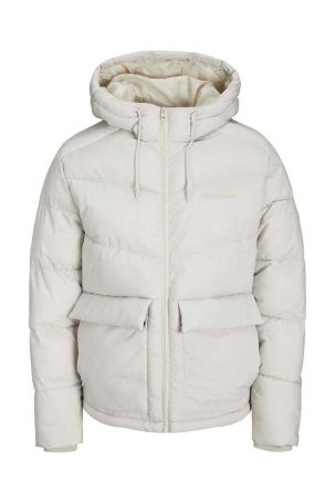 Jack & Jones Erkek Jorvesterbro Kapüşonlu Su Geçirmez Puffer Mont 12238849 Taş - 7