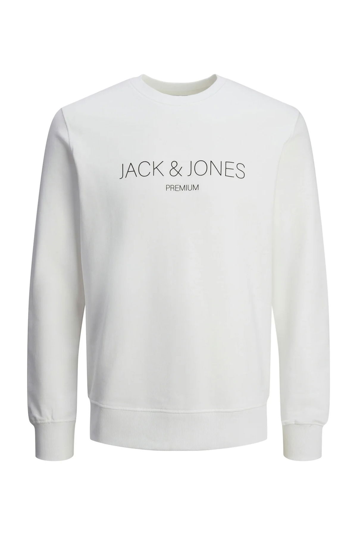 Jack & Jones Erkek Jprblajared Bisiklet Yaka %100 Pamuk Sweatshirt 12261873 Beyaz - 1