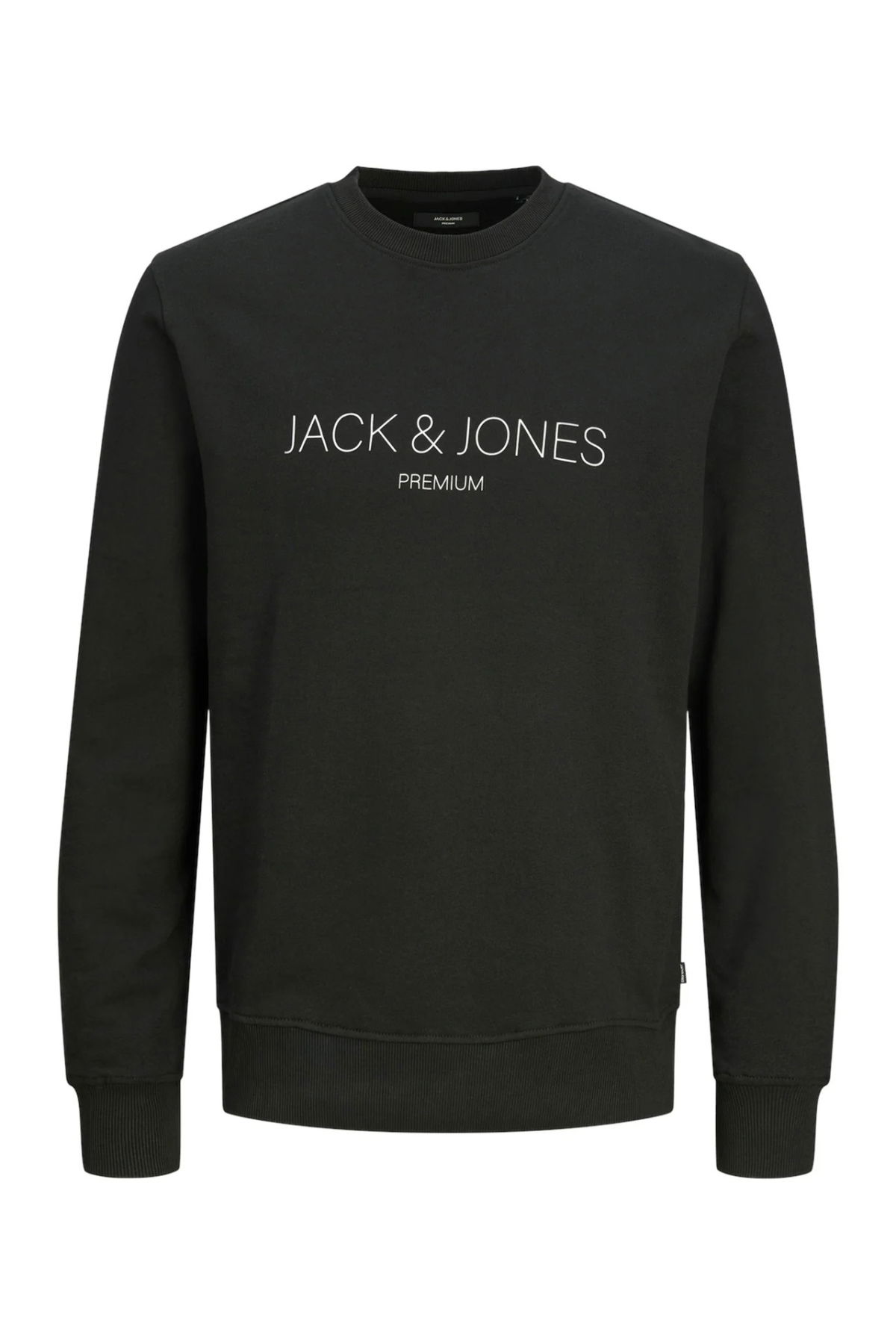 Jack & Jones Erkek Jprblajared Bisiklet Yaka %100 Pamuk Sweatshirt 12261873 Siyah - 1