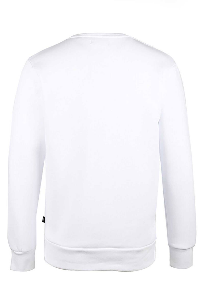 Jack & Jones Erkek Jprblajason Baskılı Bisiklet Yaka Sweatshirt 12245593 Beyaz - 3