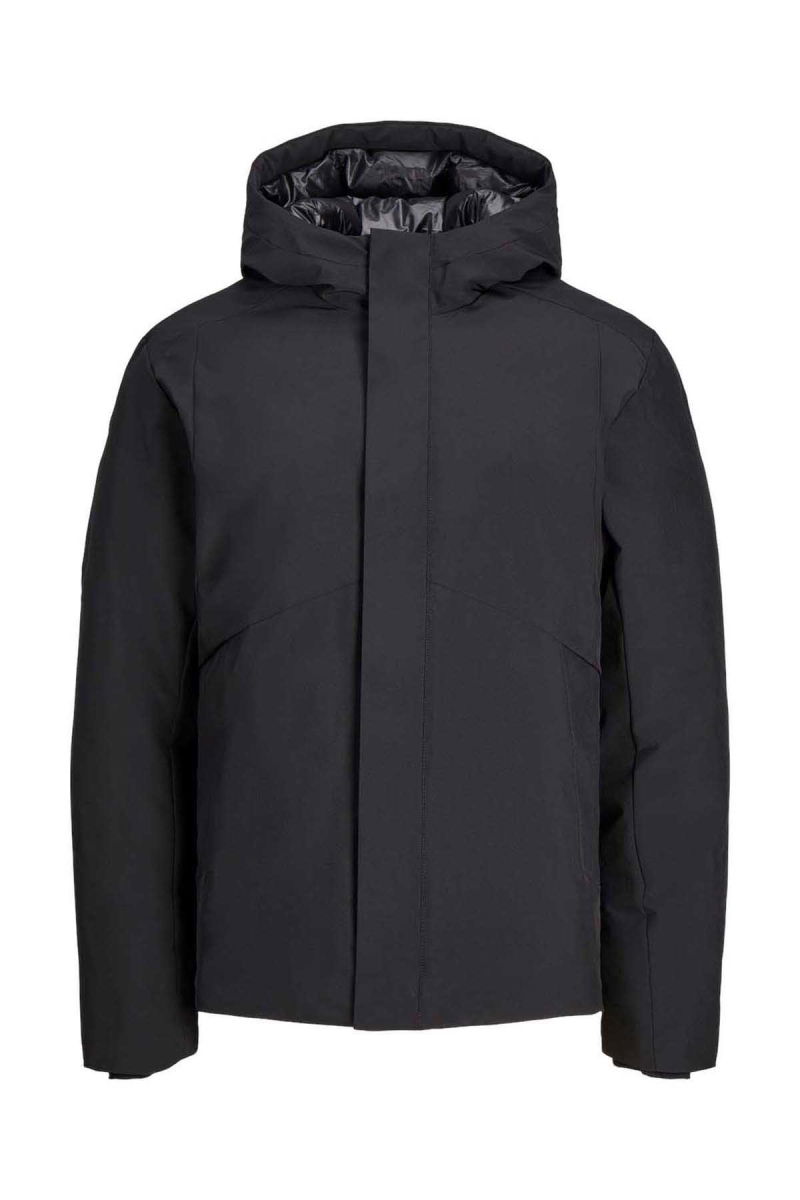 Jack & Jones Erkek Jprblakeen Kapüşonlu Rüzgar Geçirmez Mont 12238720 Siyah - 7