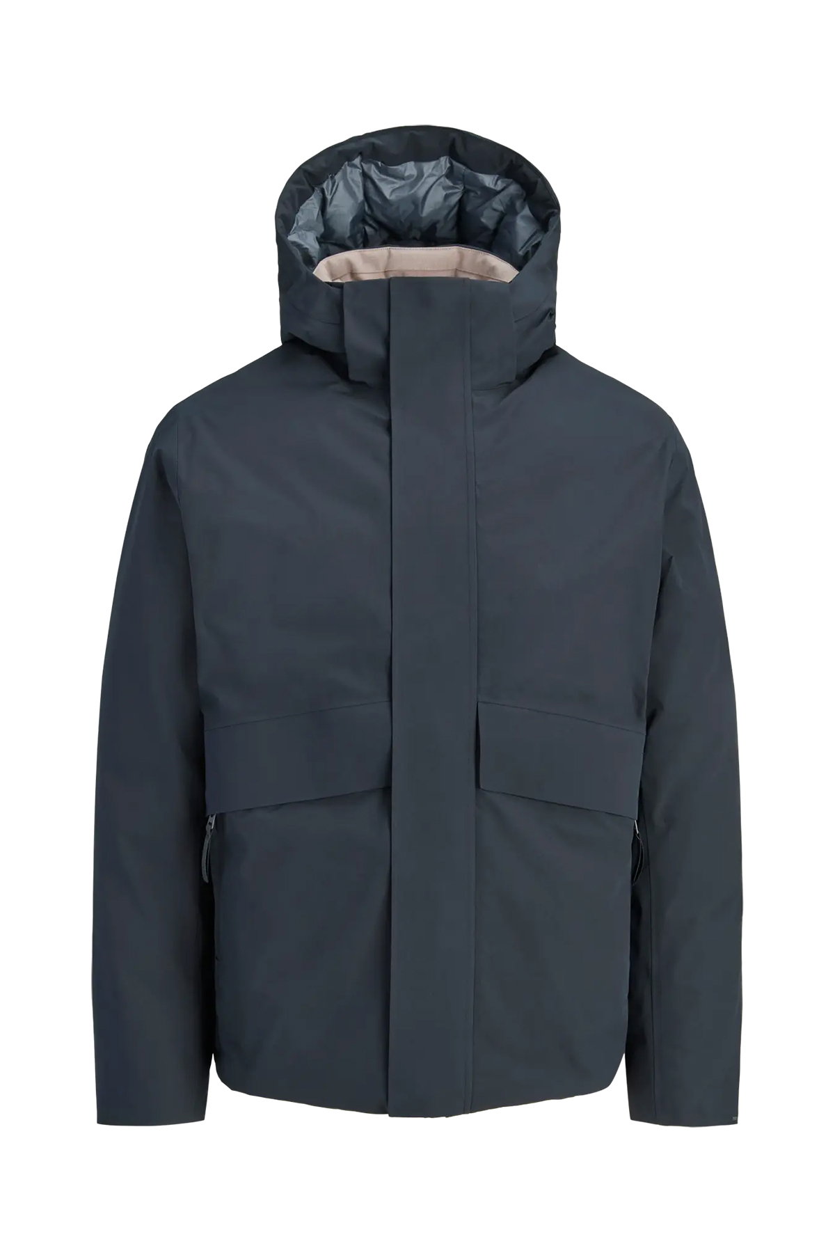 Jack & Jones Erkek Jprblamoon Kapüşonlu Su Geçirmez Puffer Mont 12301654 Lacivert - 1