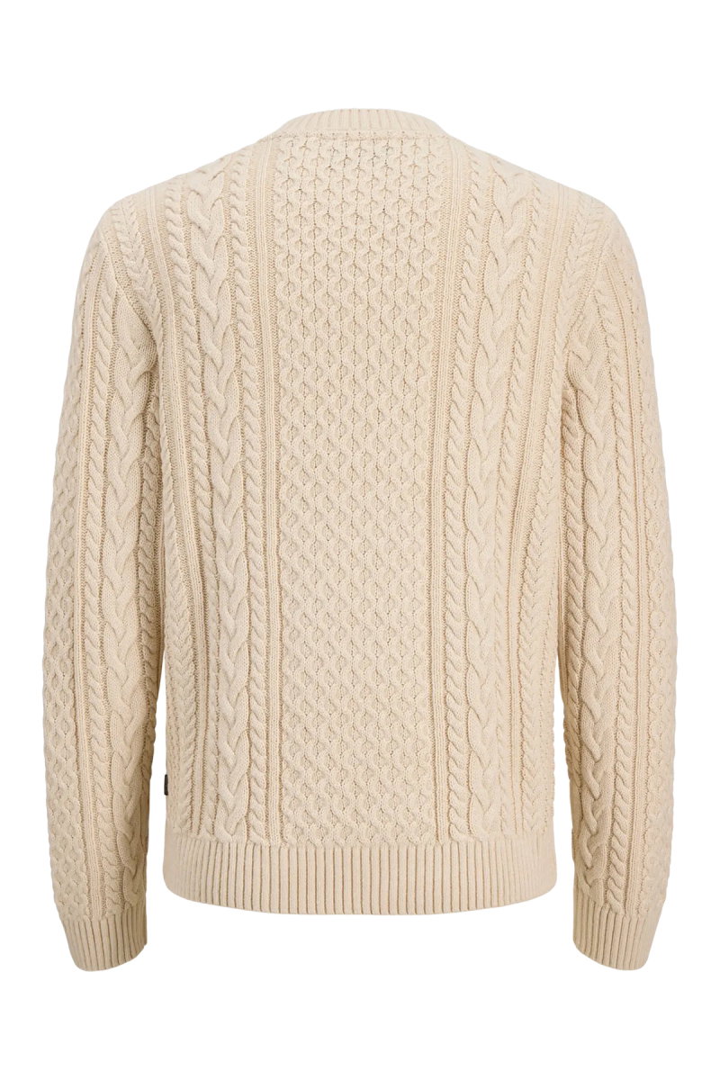 Jack & Jones Erkek Jprblucallum Bisiklet Yaka Pamuklu Örme Kazak 12299945 Krem - 2