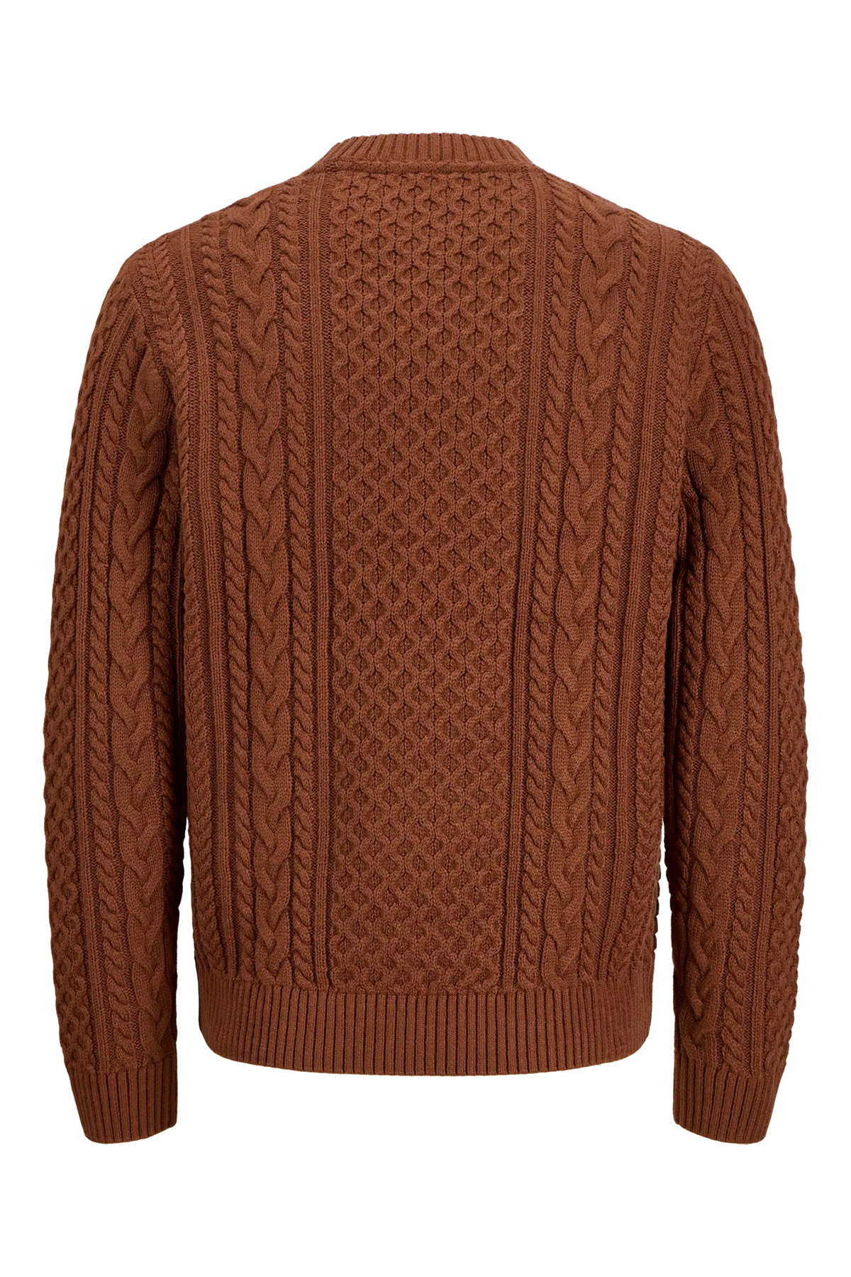 Jack & Jones Erkek Jprblucallum Bisiklet Yaka Pamuklu Örme Kazak 12299945 Tarçın - 4
