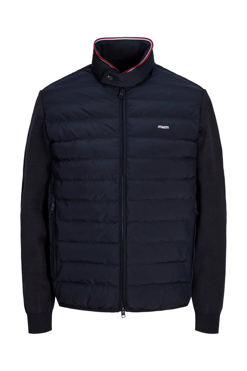 Jack & Jones Erkek Jprblugarry Kolları Örme Dik Yaka Ceket Mont 12303513 Lacivert - Jack & Jones