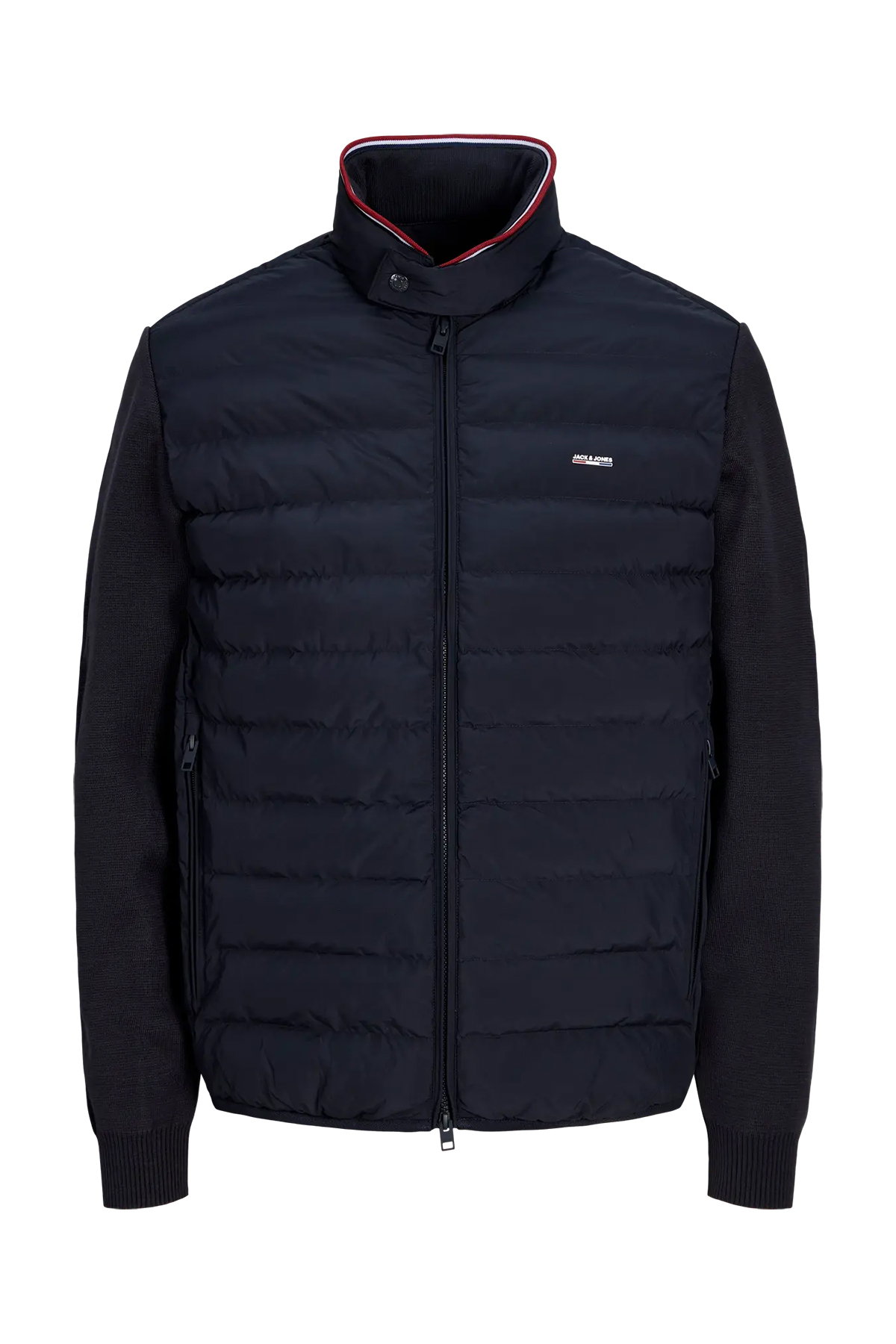 Jack & Jones Erkek Jprblugarry Kolları Örme Dik Yaka Ceket Mont 12303513 Lacivert - 1