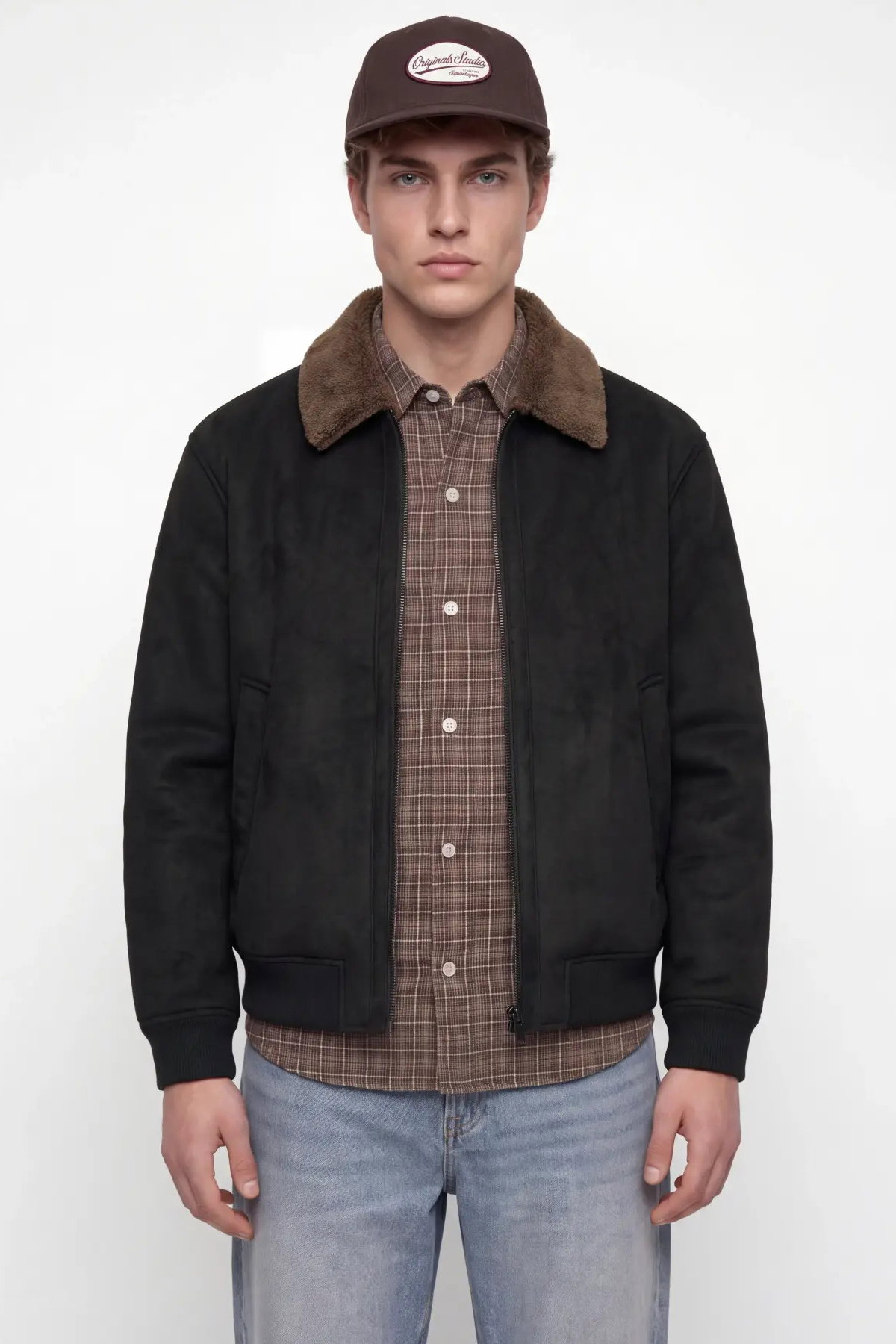 Jack & Jones Erkek Jprbluluke İçi Kürklü Süet Mont 12282444 Black - 3