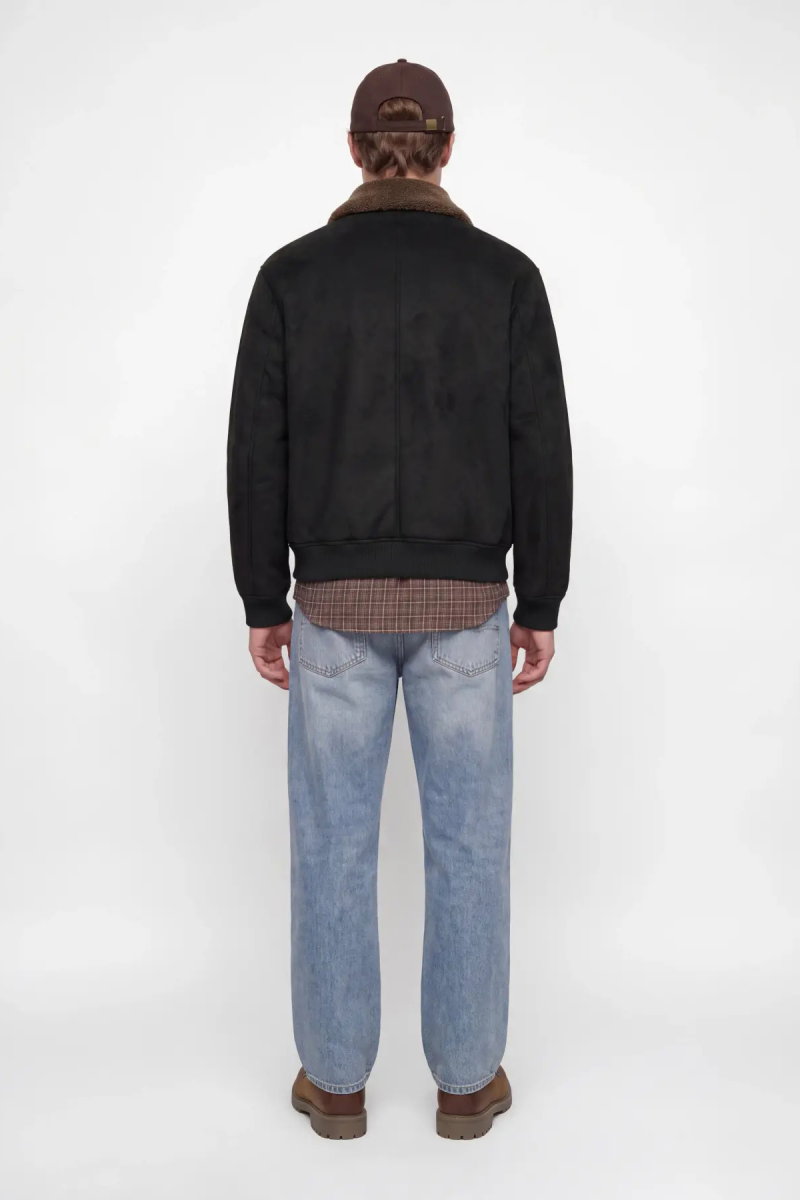 Jack & Jones Erkek Jprbluluke İçi Kürklü Süet Mont 12282444 Black - 5