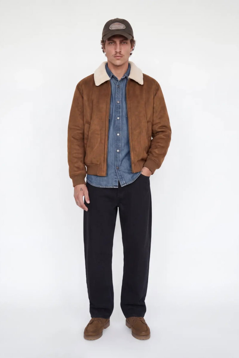 Jack & Jones Erkek Jprbluluke İçi Kürklü Süet Mont 12282444 Kahverengi - 4