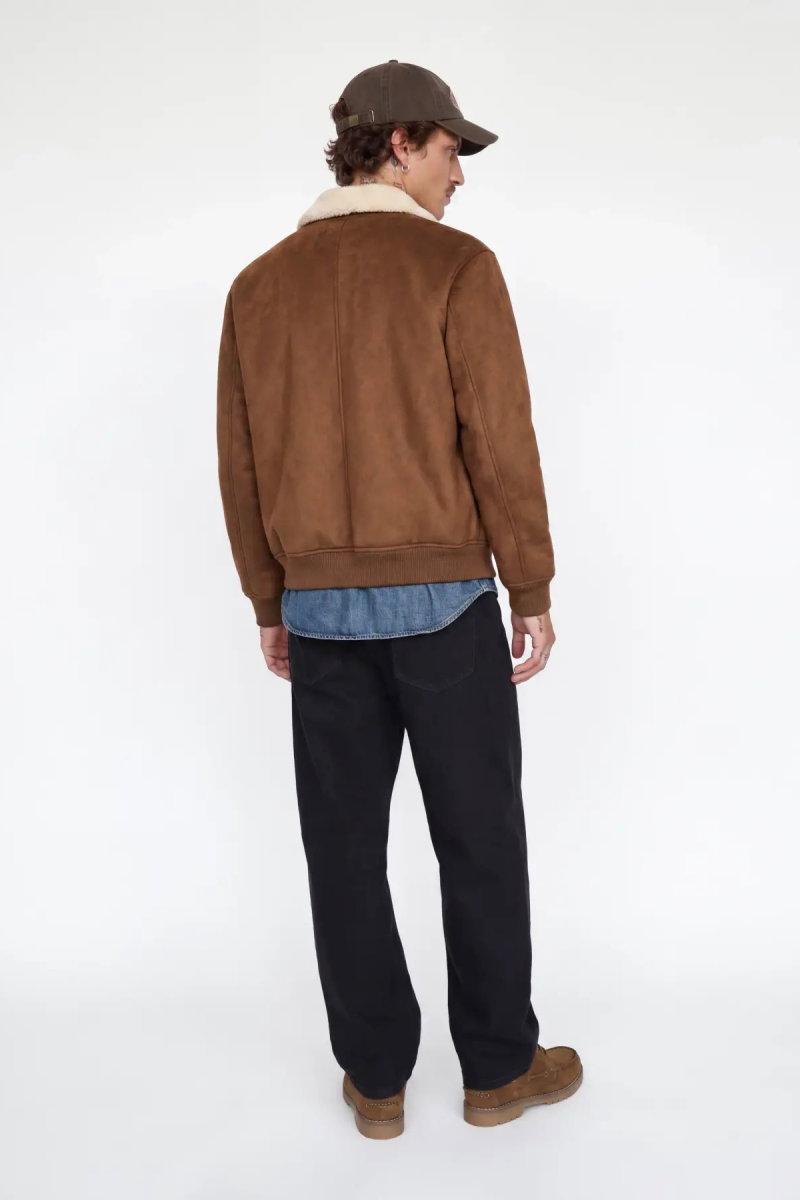 Jack & Jones Erkek Jprbluluke İçi Kürklü Süet Mont 12282444 Kahverengi - 5