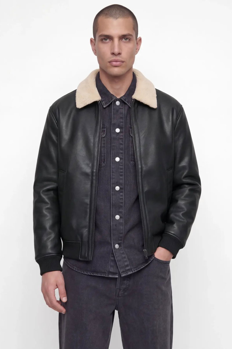 Jack & Jones Erkek Jprbluluke İçi Kürklü Süet Mont 12282444 Siyah - 2