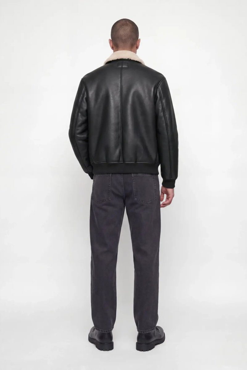 Jack & Jones Erkek Jprbluluke İçi Kürklü Süet Mont 12282444 Siyah - 5
