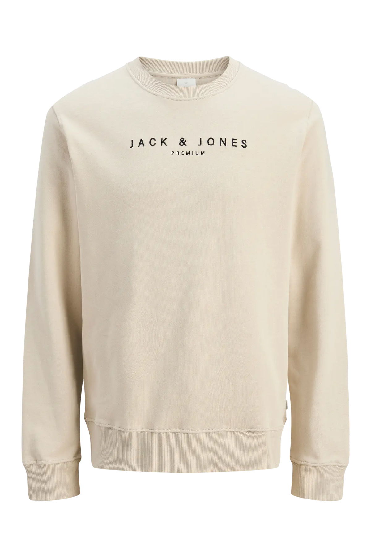 Jack & Jones Erkek Jprccjayson Yazı Detaylı Bisiklet Yaka %100 Pamuk Sweatshirt 12283436 Bej - 1