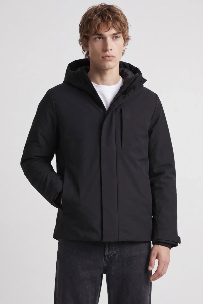 Jack & Jones Erkek Jprkeen Suya Dayanıklı Kapüşonlu Mont 12298866 Siyah - 2