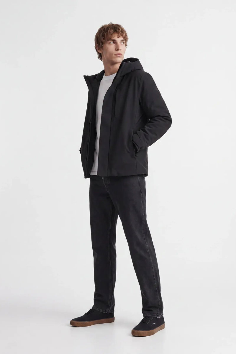 Jack & Jones Erkek Jprkeen Suya Dayanıklı Kapüşonlu Mont 12298866 Siyah - 3