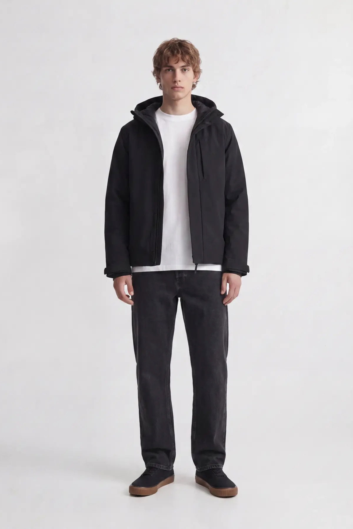 Jack & Jones Erkek Jprkeen Suya Dayanıklı Kapüşonlu Mont 12298866 Siyah - 4