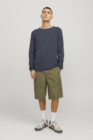 Jack & Jones Erkek Jpstcole %100 Pamuk Kargo Şort 12253222 Haki - 2