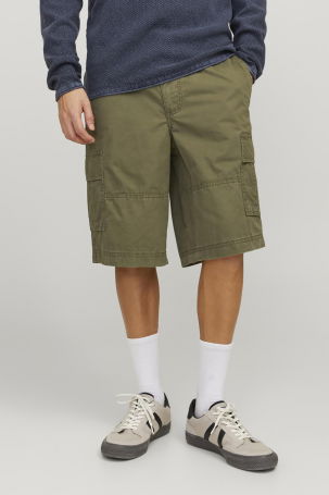 Jack & Jones Erkek Jpstcole %100 Pamuk Kargo Şort 12253222 Haki - 3
