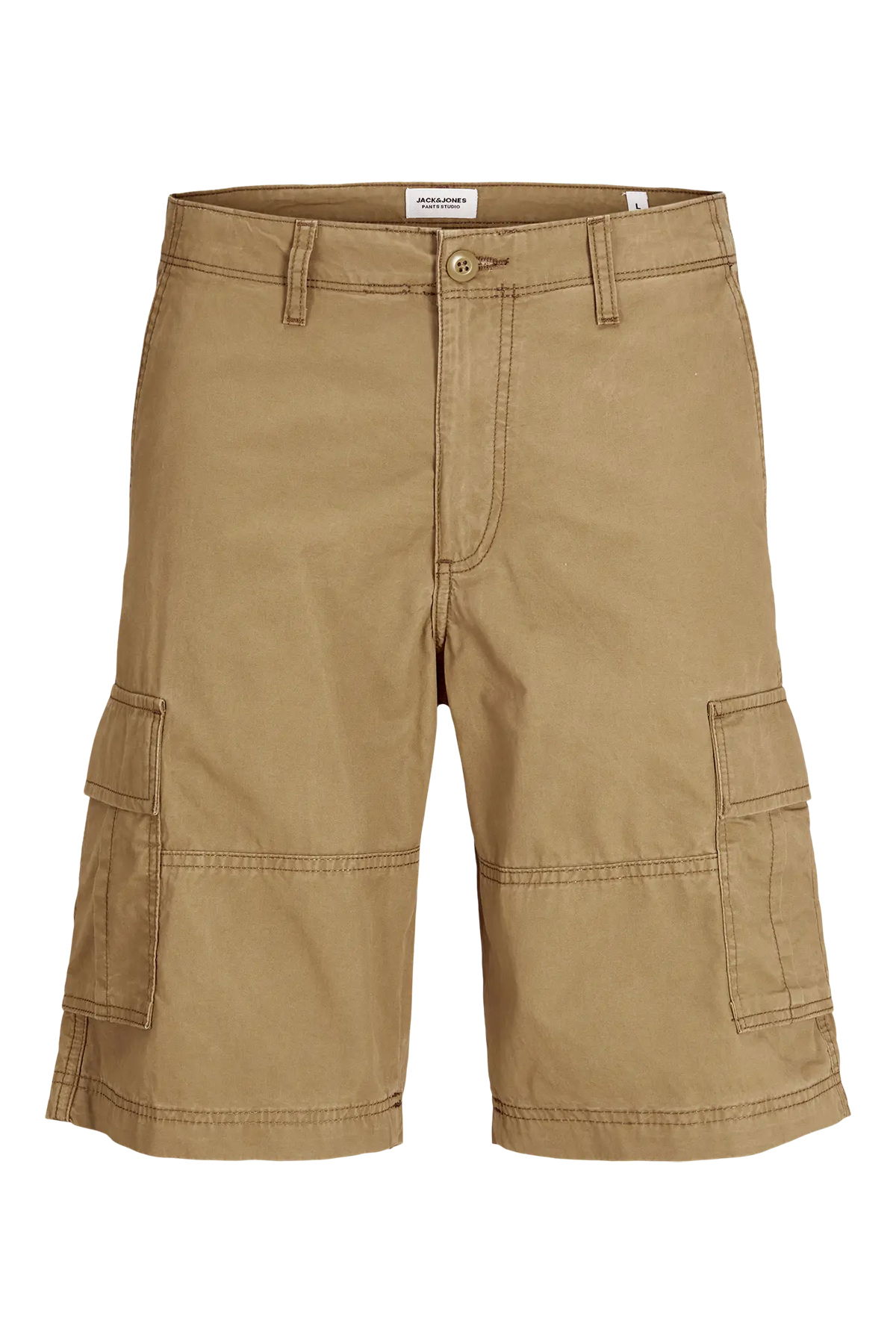 Jack & Jones Erkek Jpstcole Rahat Kalıp %100 Pamuk Kargo Şort 12274389 Camel - 2
