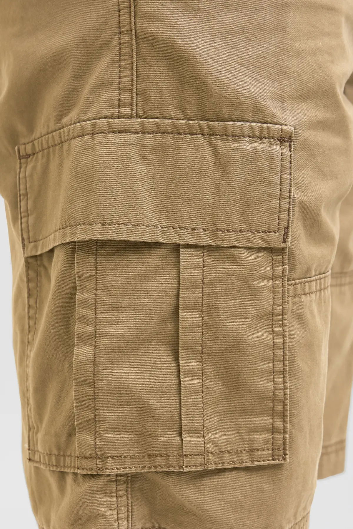 Jack & Jones Erkek Jpstcole Rahat Kalıp %100 Pamuk Kargo Şort 12274389 Camel - 4