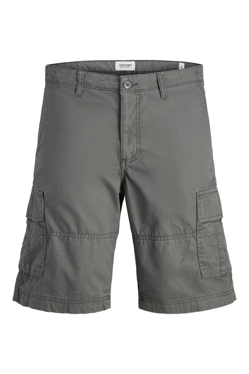Jack & Jones Erkek Jpstcole Rahat Kalıp %100 Pamuk Kargo Şort 12274389 Füme 