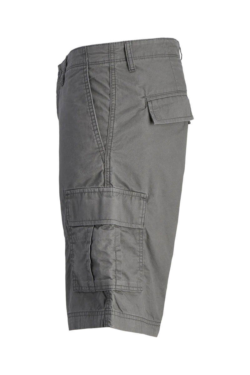 Jack & Jones Erkek Jpstcole Rahat Kalıp %100 Pamuk Kargo Şort 12274389 Füme - 2