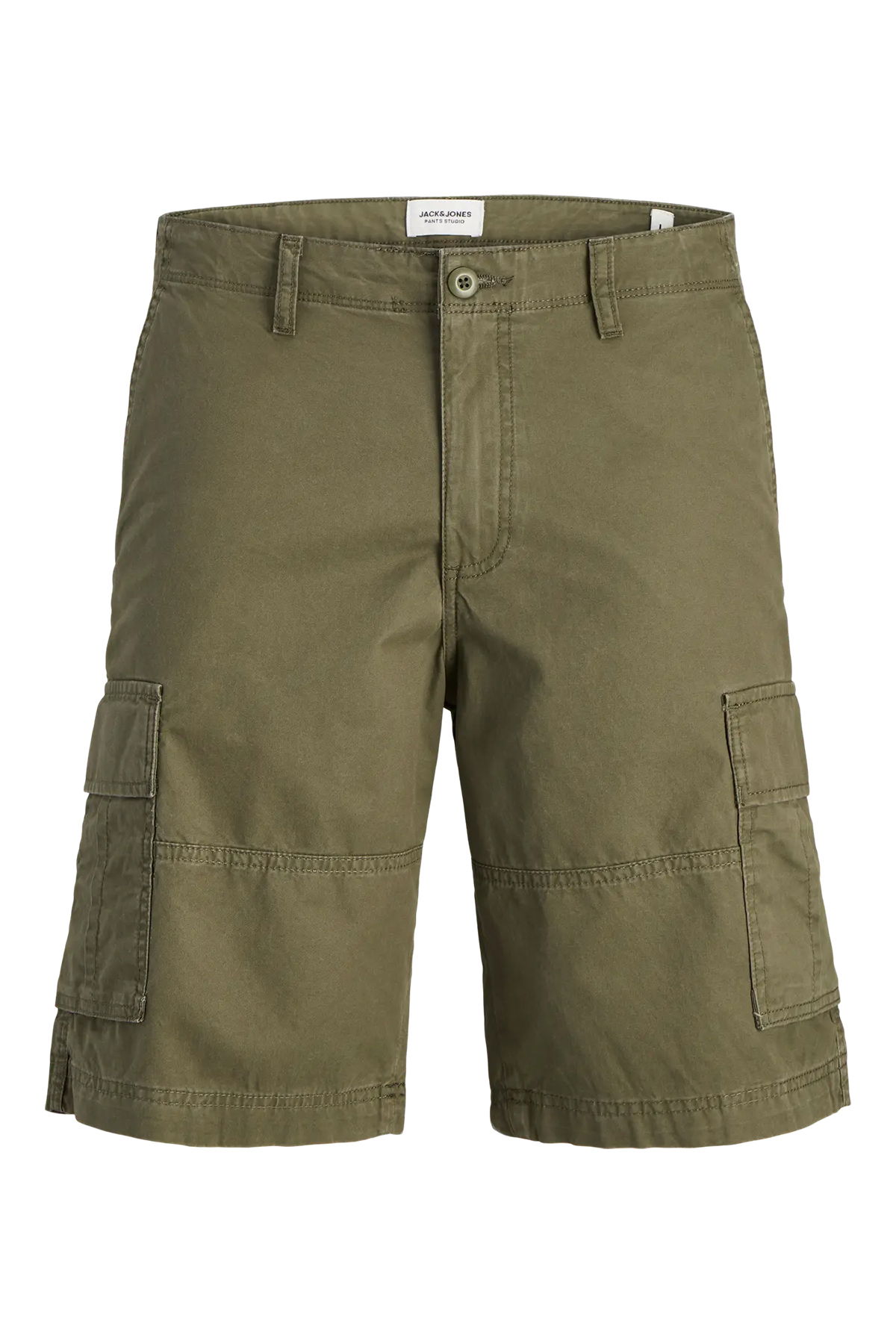 Jack & Jones Erkek Jpstcole Rahat Kalıp %100 Pamuk Kargo Şort 12274389 Haki - 1