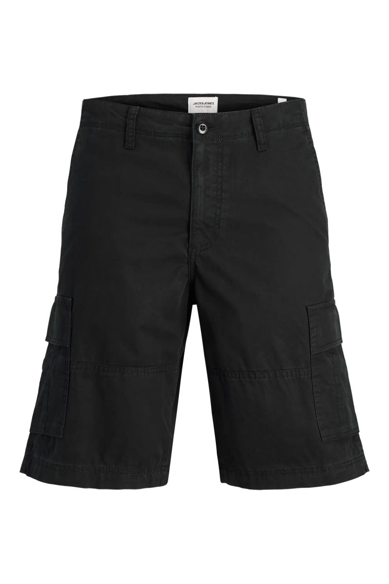 Jack & Jones Erkek Jpstcole Rahat Kalıp %100 Pamuk Kargo Şort 12274389 Siyah 