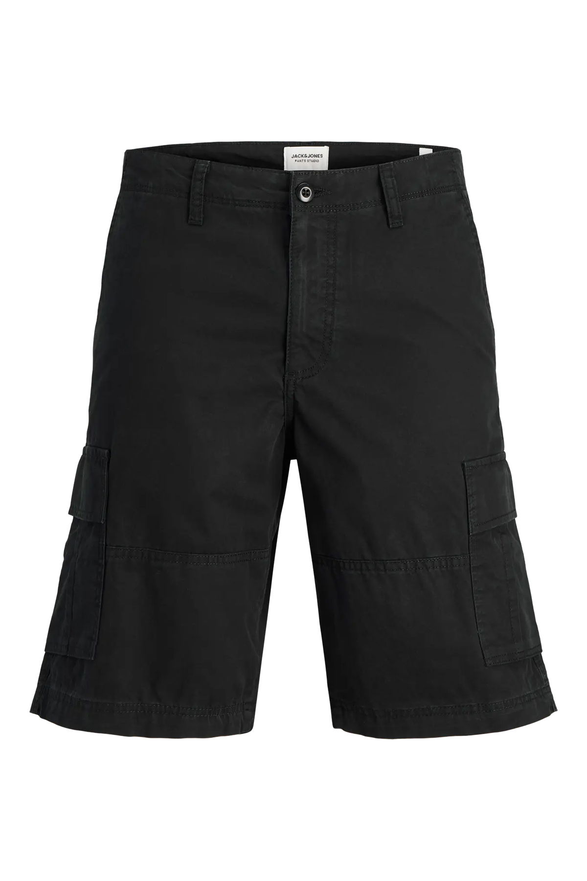 Jack & Jones Erkek Jpstcole Rahat Kalıp %100 Pamuk Kargo Şort 12274389 Siyah - 1