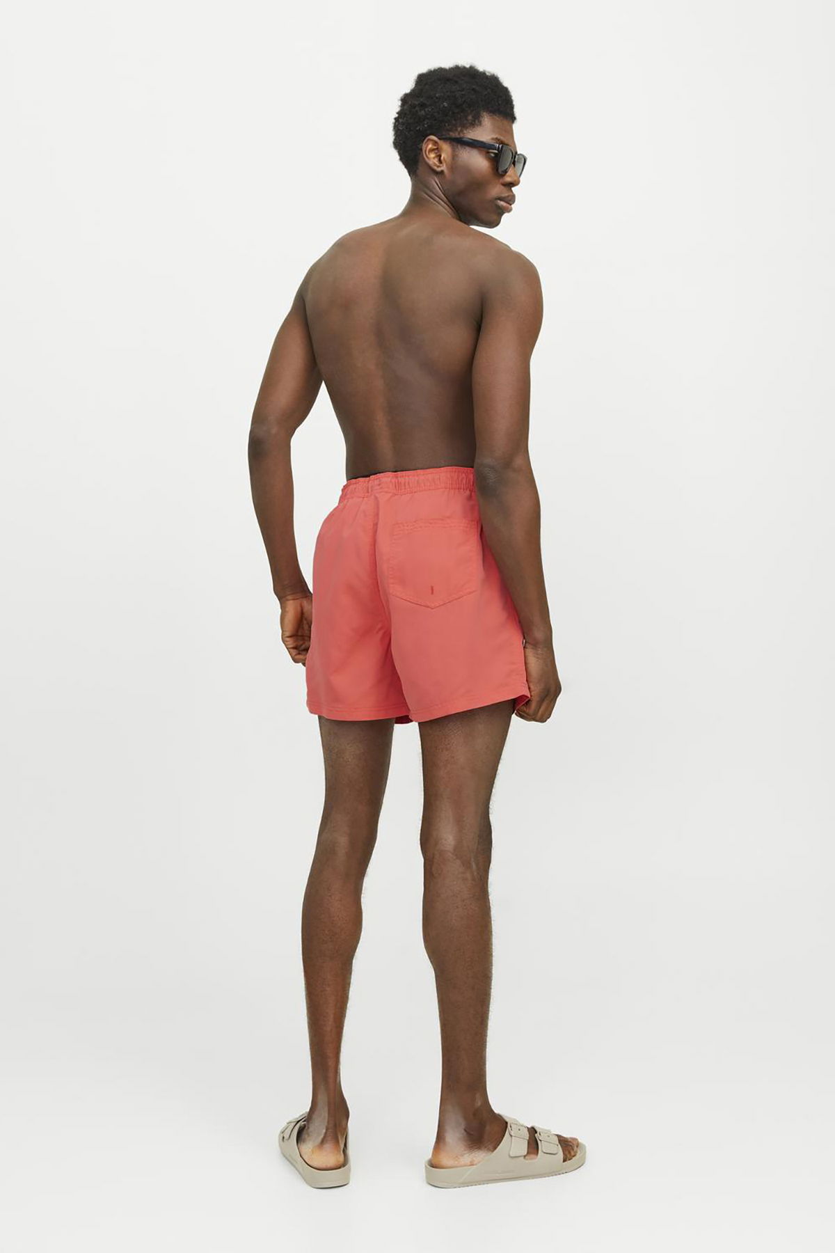 Jack & Jones Erkek Jpstfıjı Logo Detaylı Deniz Şortu 12225961 Mercan - 3