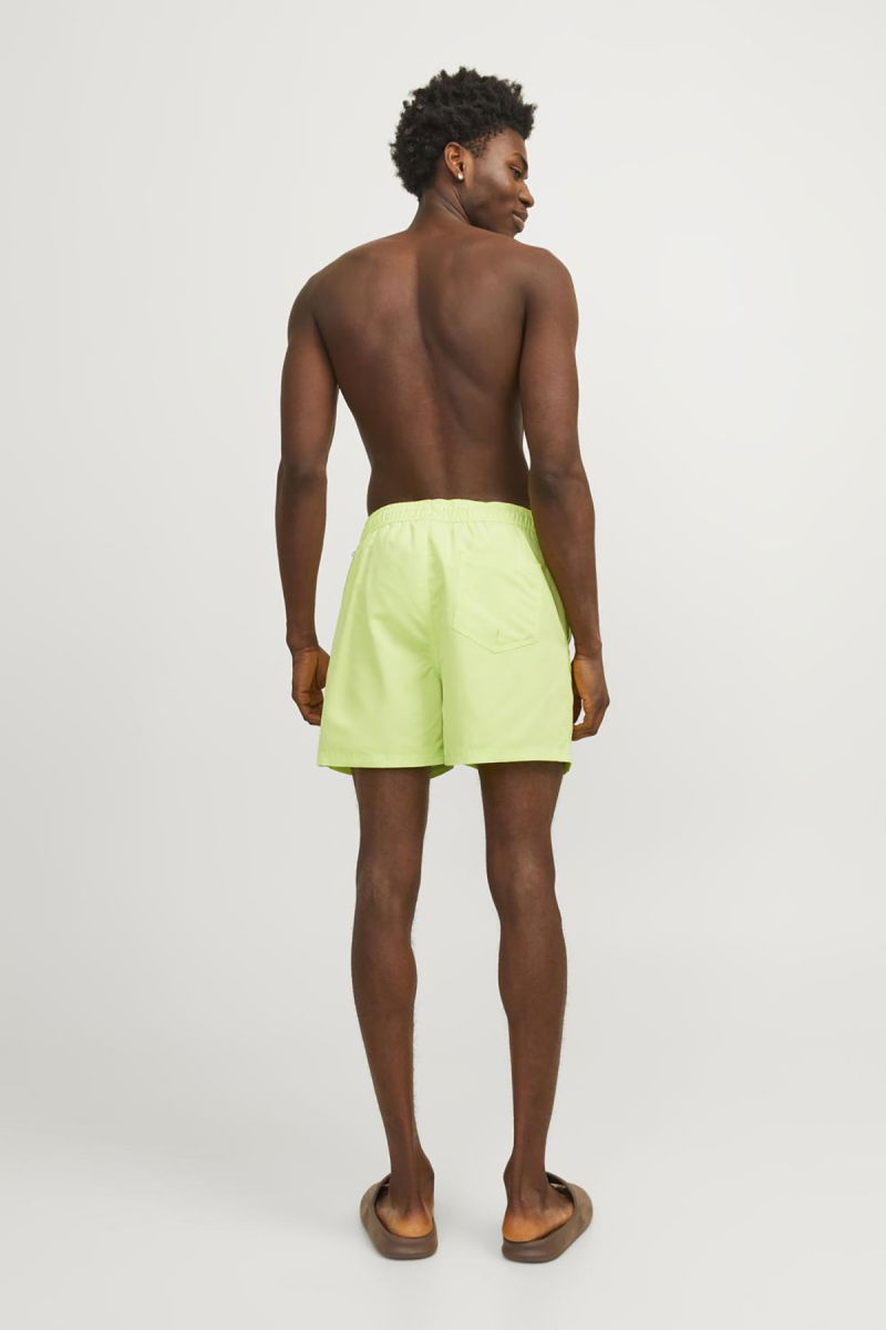 Jack & Jones Erkek Jpstfıjı Yazı Detaylı Deniz Şortu 12253118 Elma Yeşili - 3