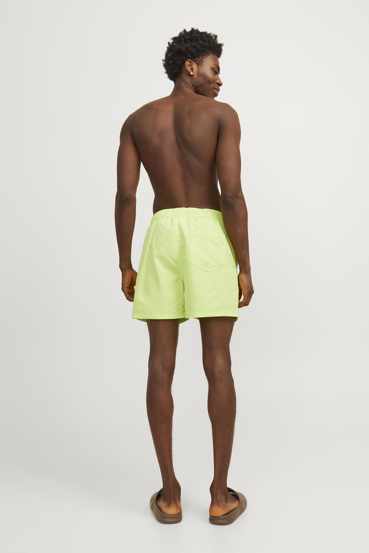 Jack & Jones Erkek Jpstfıjı Yazı Detaylı Deniz Şortu 12253118 Elma Yeşili - 3