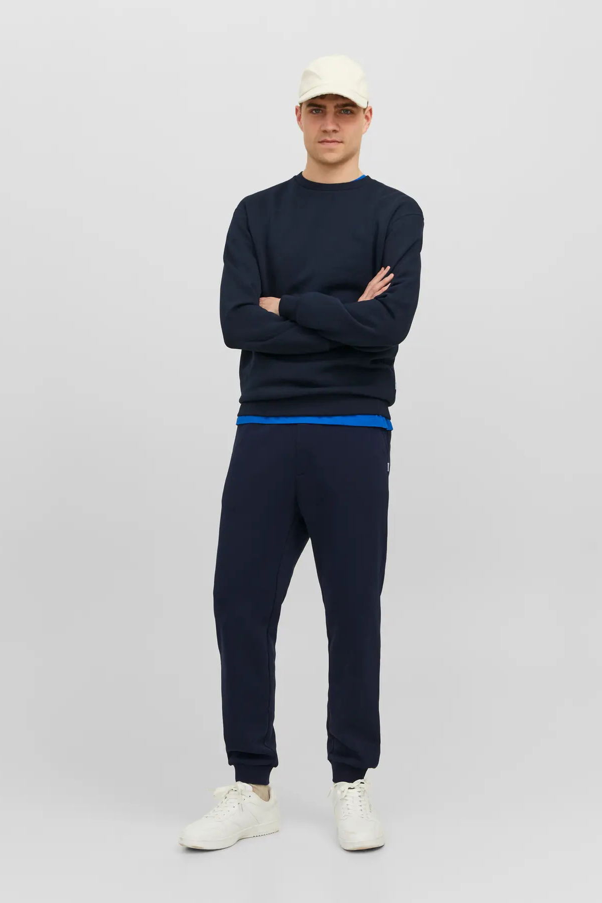 Jack & Jones Erkek Jpstgordon Elastik Bel Pamuklu Eşofman Altı 12249274 Lacivert - 2