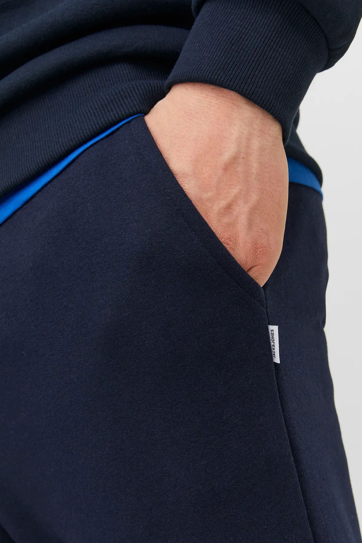 Jack & Jones Erkek Jpstgordon Elastik Bel Pamuklu Eşofman Altı 12249274 Lacivert - 3