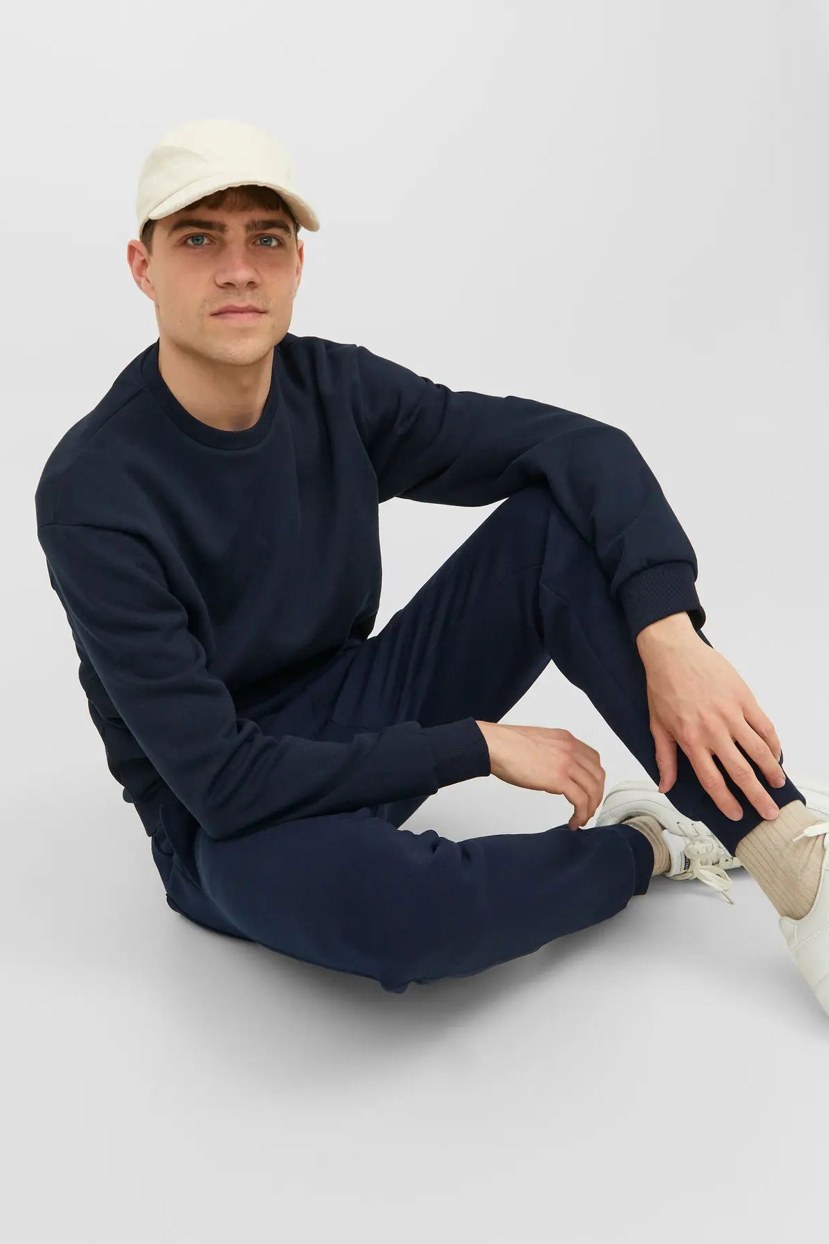 Jack & Jones Erkek Jpstgordon Elastik Bel Pamuklu Eşofman Altı 12249274 Lacivert - 4