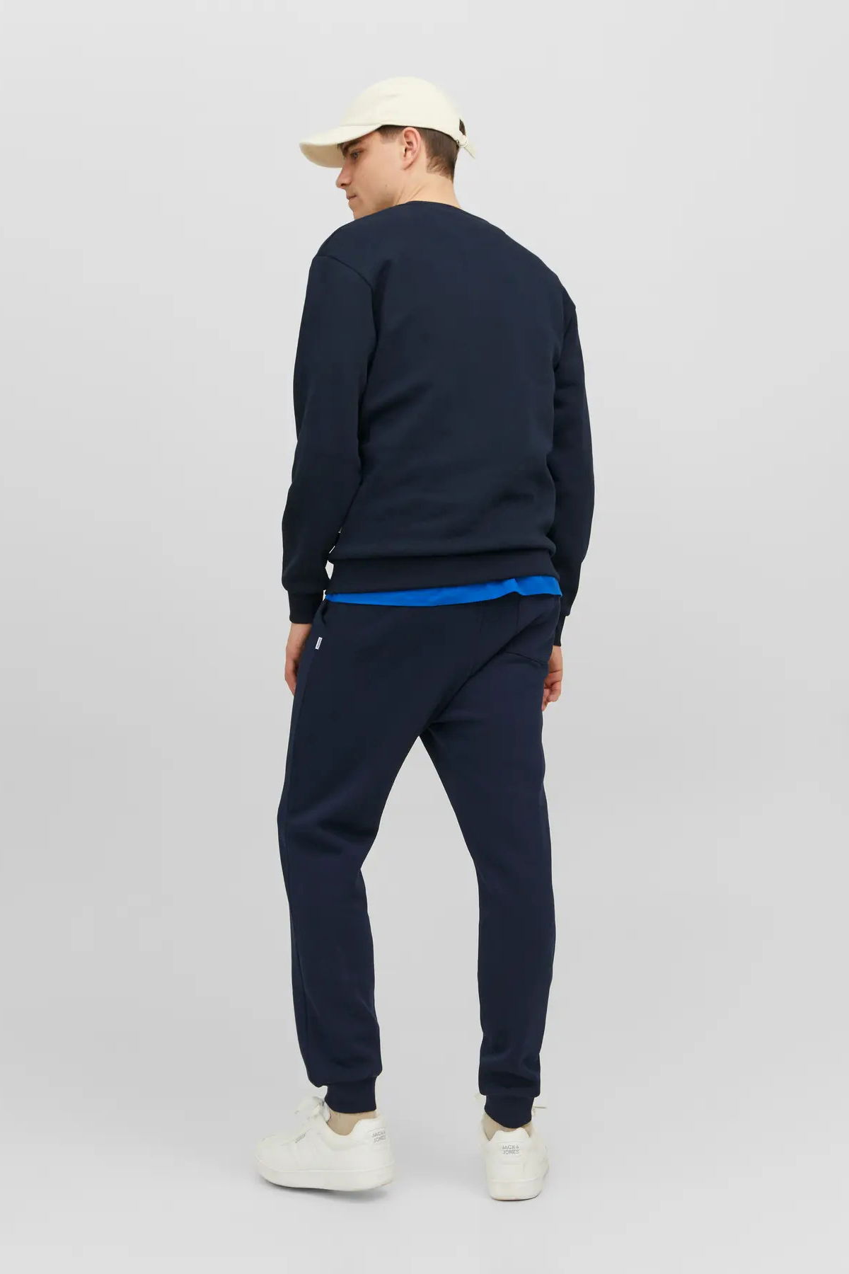 Jack & Jones Erkek Jpstgordon Elastik Bel Pamuklu Eşofman Altı 12249274 Lacivert - 5